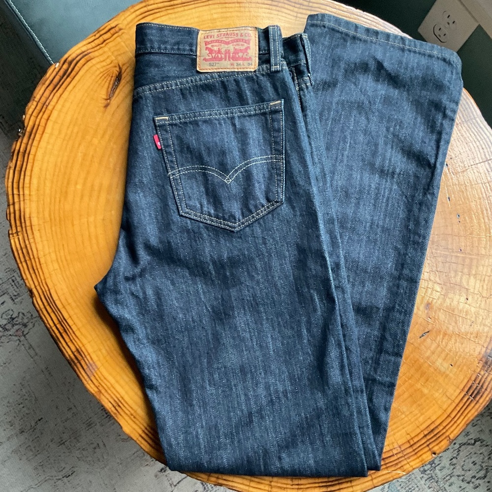 Levi's 527 Denim Jeans 34 x 34 Slim Boot Cut Style # 05527-4010